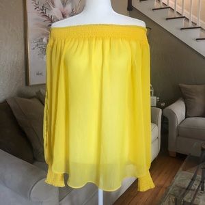 Off The Shoulder Yellow Top